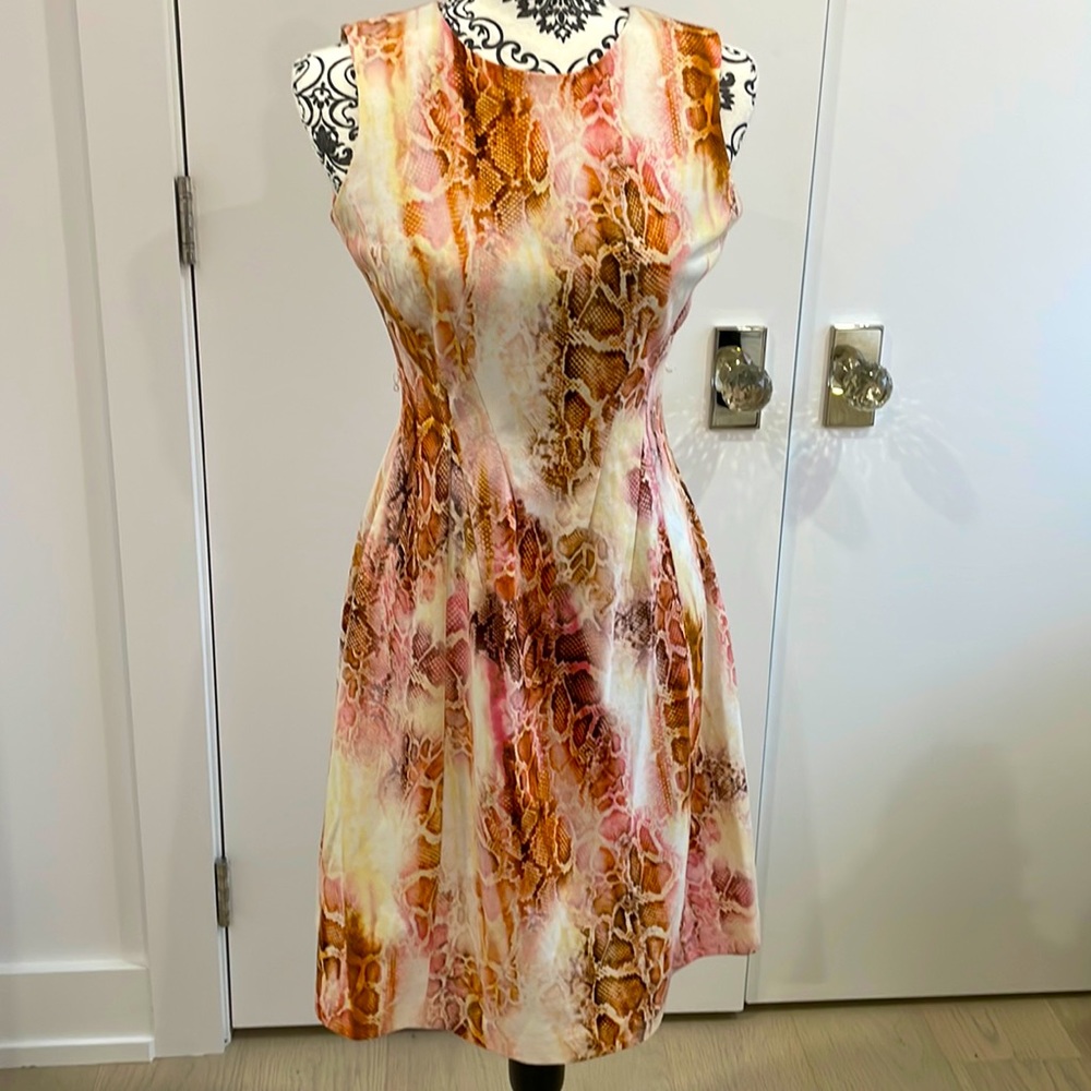 Calvin Klein Snake Print A-line Dress